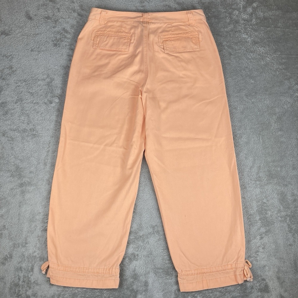 Caribbean Joe Capri Pants‎ Size 8 Coral Sands 100% Cotton Flap Pockets - Picture 2 of 16
